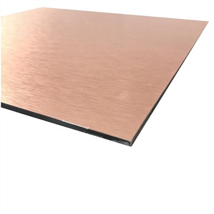 Hoja de ACP de señalización de pantalla de panel compuesto de papel de aluminio de superficie cepillada de 4 * 8 pies